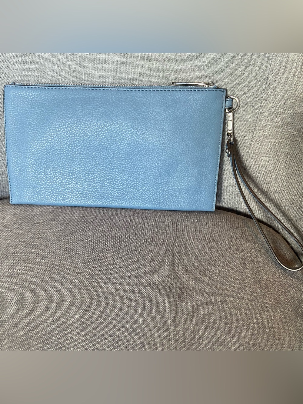 Michael Kors Blue Leather Clutch - Picture 3 of 4